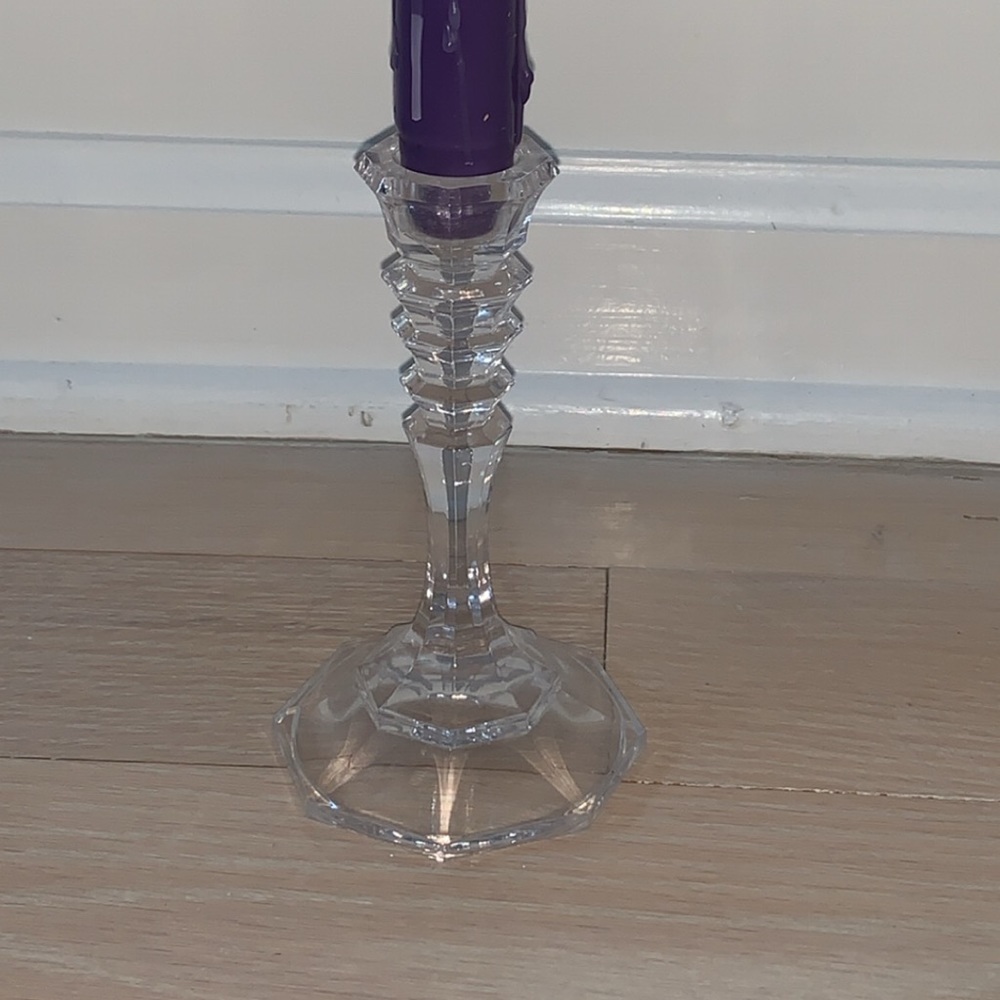 Mikasa crystal candle holder